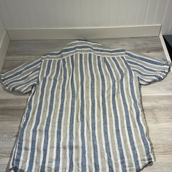 VTG Casa Mastro Men's Shirt Size XL 100% Linen Made In Italy 1973 Oyster Buttons - Picture 11 of 11